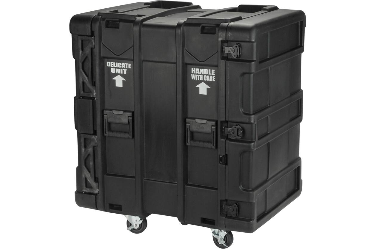 SKB - rSeries - 16U Shock Rack - Schwarz - 24-Zoll Tief - mit Rollen