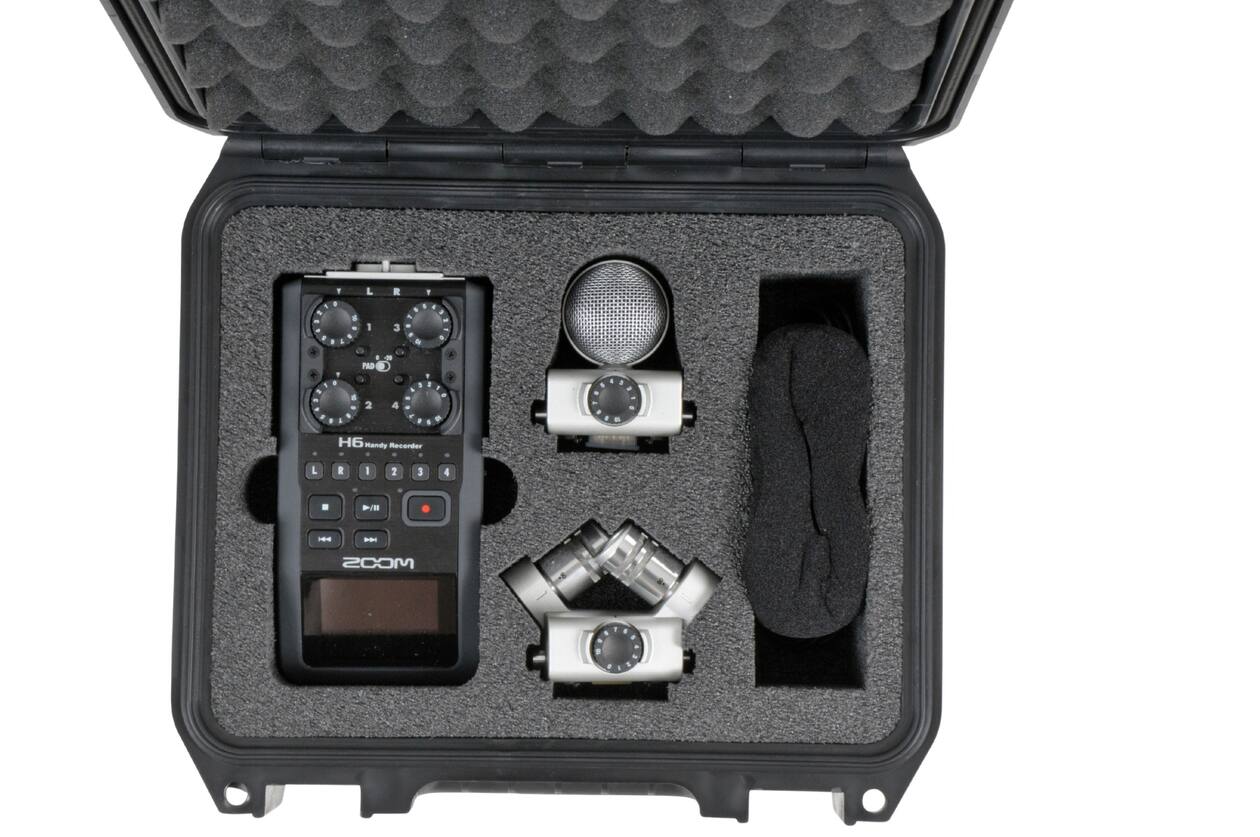 SKB - iSeries 0907-4 - Wasserdichter Koffer - Schwarz - Zoom H6 Recorder Einlage