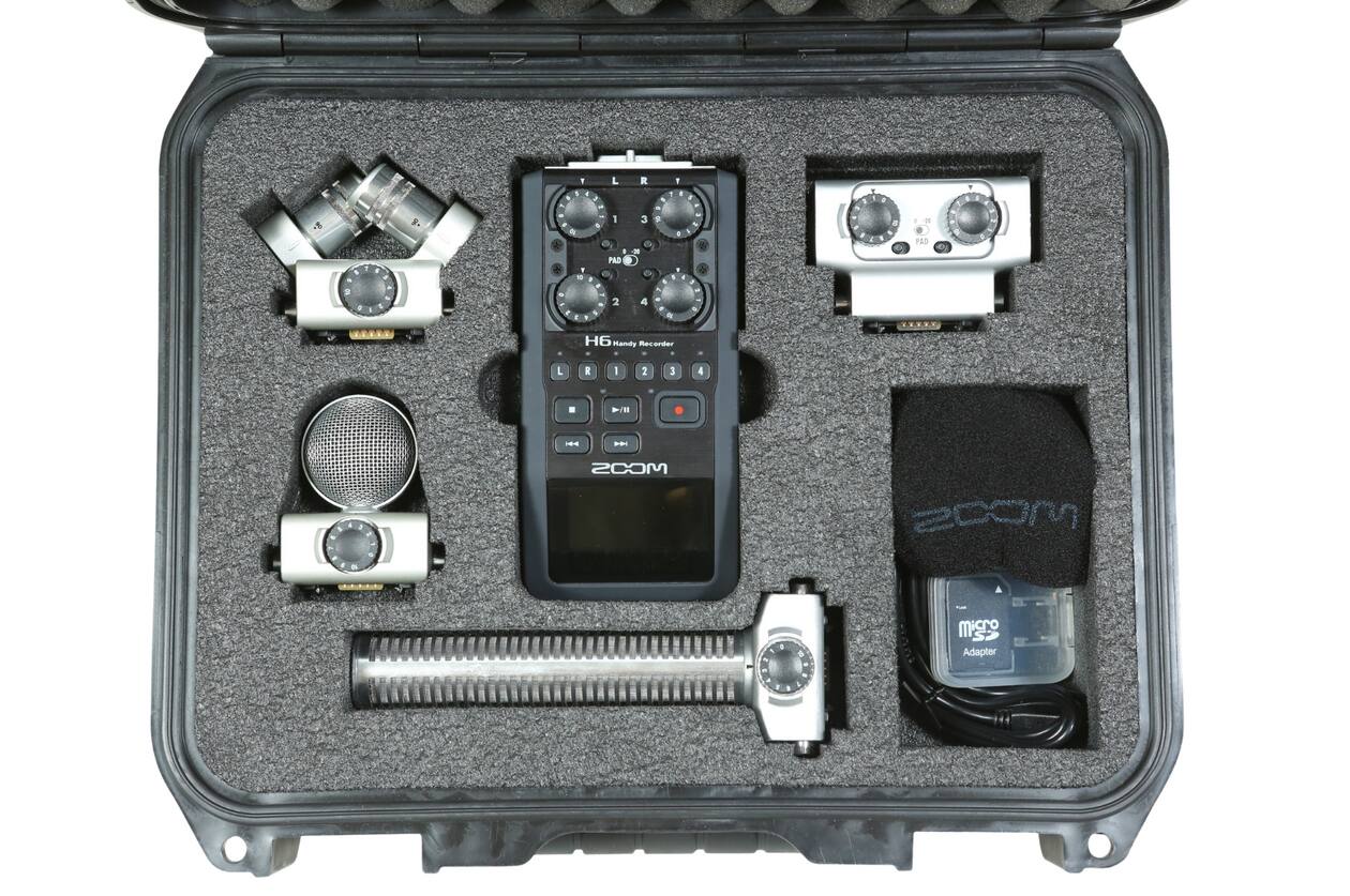 SKB - iSeries 1209-4 - Wasserdichter Koffer - Zoom H6 Broadcast Recorder Kit Einlage