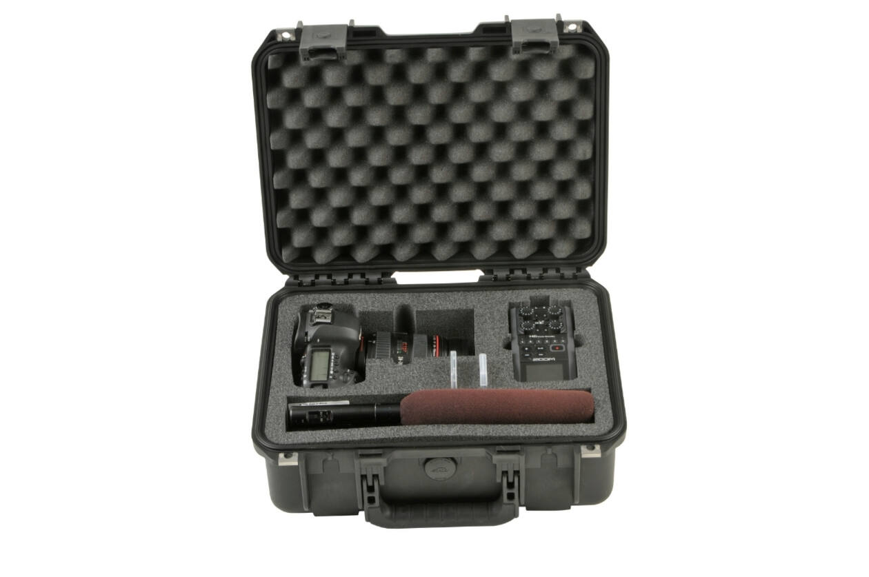 SKB – iSeries – Wasserdichter Koffer – Schwarz – Einlage für DSLR-Recorder-Kombination