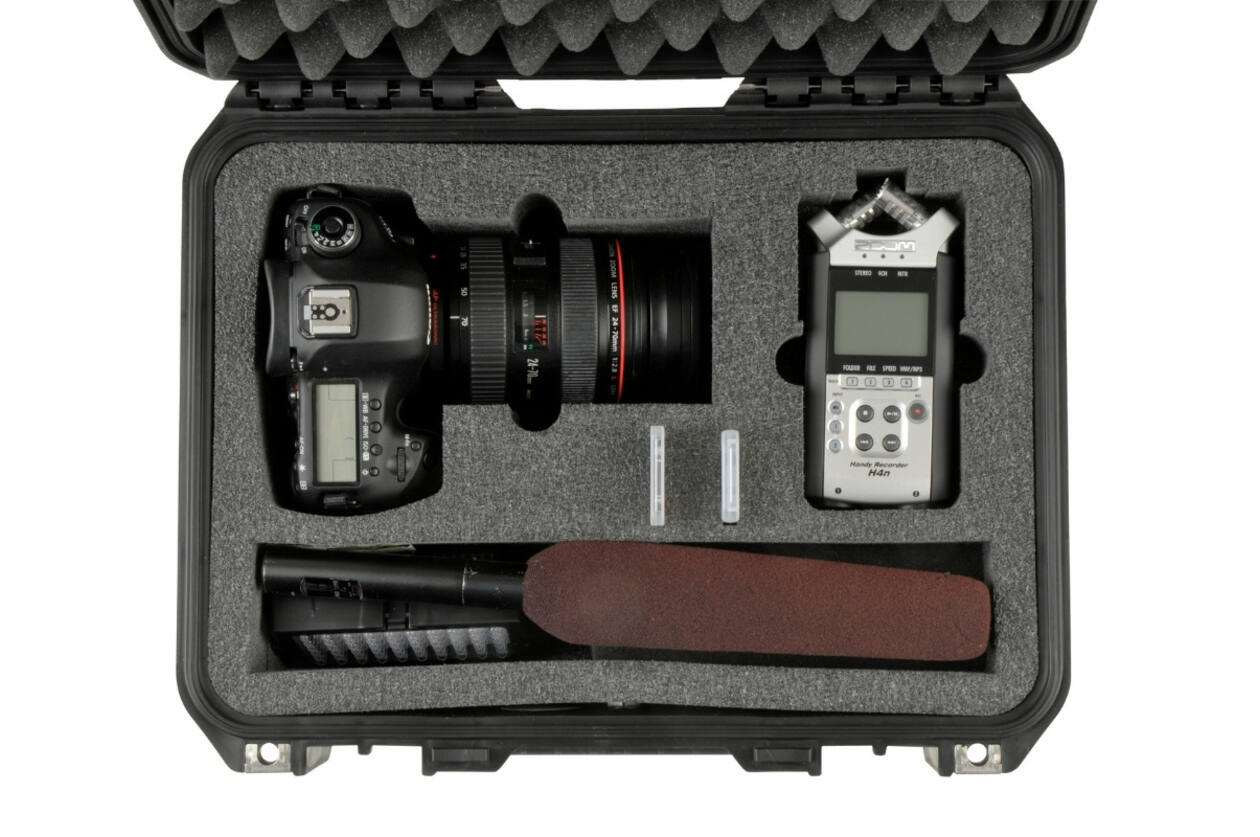 SKB – iSeries – Wasserdichter Koffer – Schwarz – Einlage für DSLR-Recorder-Kombination