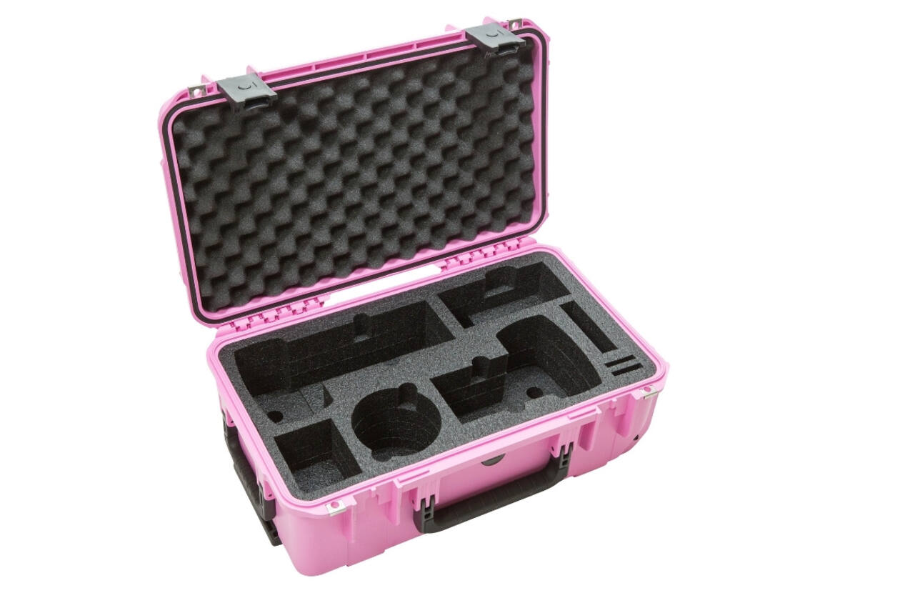 SKB – iSeries – Wasserdichter Koffer – Rosa – Einlage für zwei DSLRs und zwei Objektive