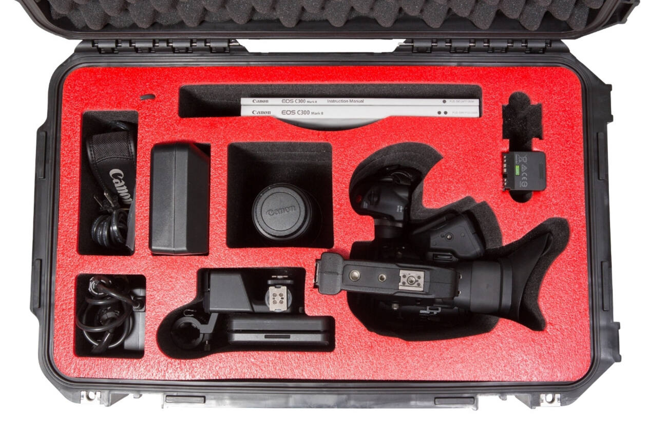 SKB – iSeries – Wasserdichter Koffer – Schwarz – Einlage für Canon C300 Mark II