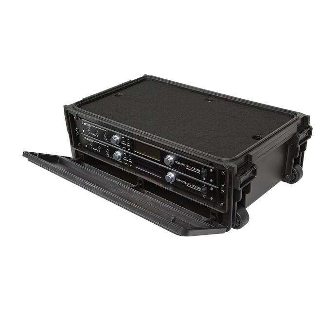 SKB - 2U Studio Flyer Rack-Koffer - mit Rollen