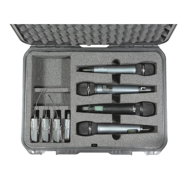 SKB - iSeries 1813-5 - Wasserdichter Koffer - Schwarz - Vier Drahtlose Mikrofone Einlage