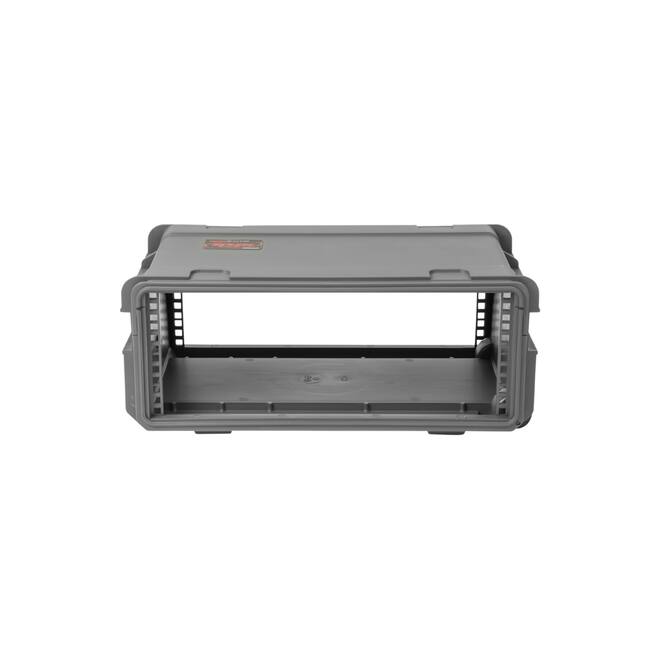 SKB - Dunkelgrau 4U - Injektionsgeformtes 11-Zoll Tief Rack - mit Rollen und Griff