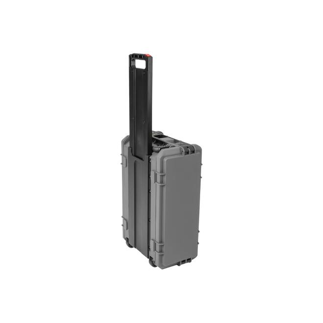 SKB - Dunkelgrau 4U - Injektionsgeformtes 11-Zoll Tief Rack - mit Rollen und Griff