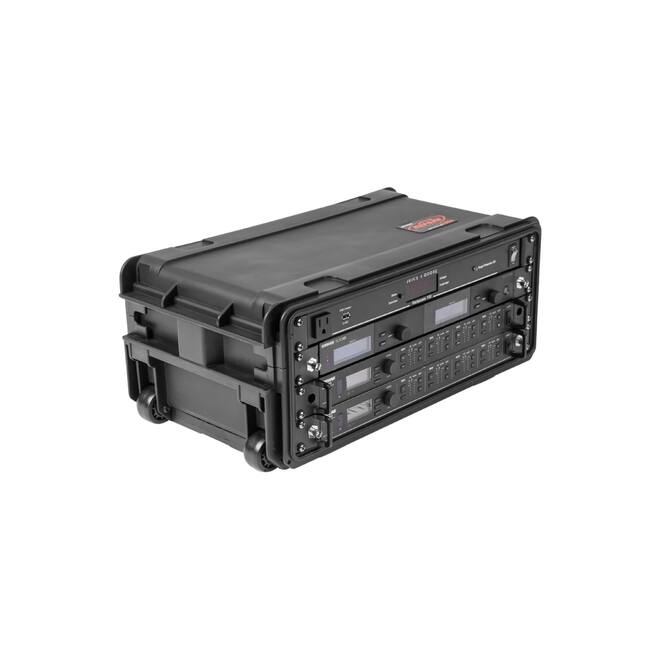 SKB - 4U Injektionsgeformtes - 28 cm Tief Rack - mit Rollen und Griff