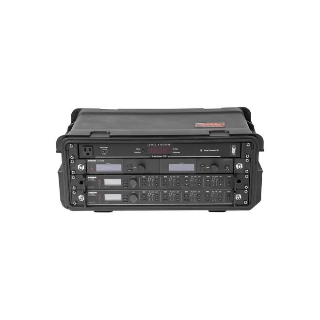 SKB - 4U Injektionsgeformtes - 28 cm Tief Rack - mit Rollen und Griff