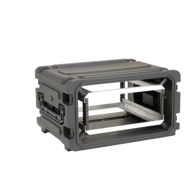 SKB - rSeries Shock Rack - 4U Rolling Shock Rack - Schwarz - 20-Zoll Tief - mit Rollen