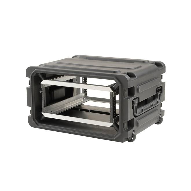 SKB - rSeries Shock Rack - 4U Rolling Shock Rack - Schwarz - 20-Zoll Tief - mit Rollen