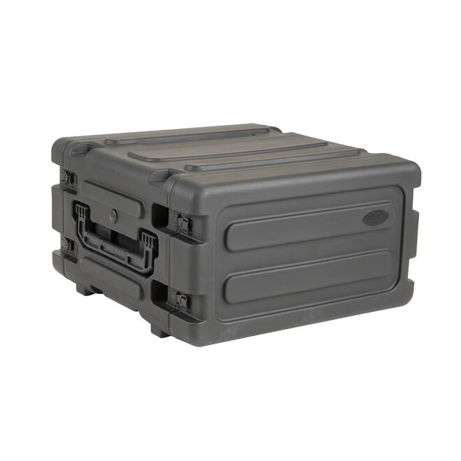 SKB - rSeries Shock Rack - 4U Rolling Shock Rack - Schwarz - 20-Zoll Tief - mit Rollen