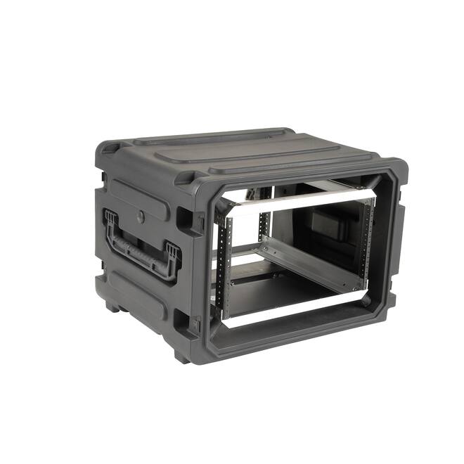 SKB - rSeries - 6U Rolling Shock Rack - Schwarz - 20-Zoll Tief - mit Rollen