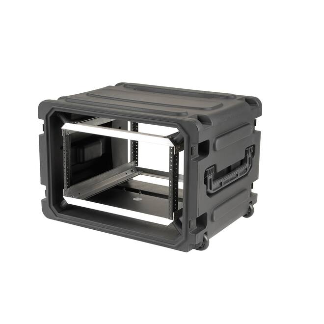 SKB - rSeries - 6U Rolling Shock Rack - Schwarz - 20-Zoll Tief - mit Rollen
