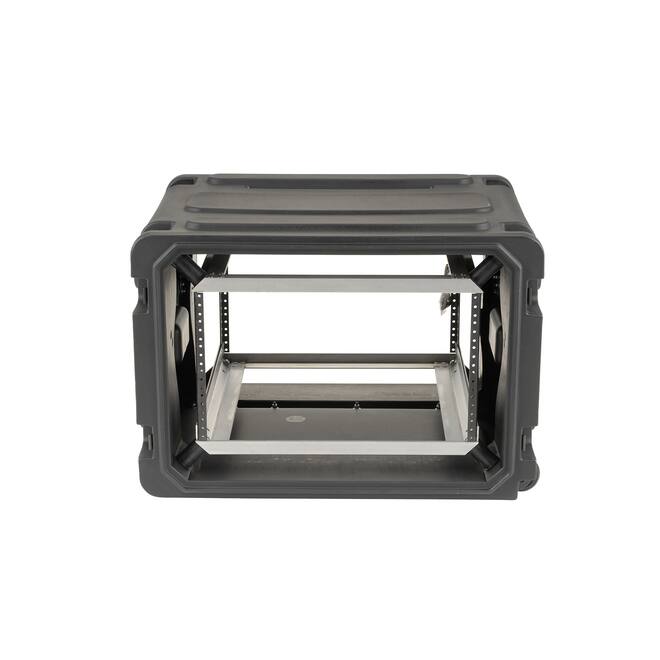 SKB - rSeries - 6U Rolling Shock Rack - Schwarz - 20-Zoll Tief - mit Rollen