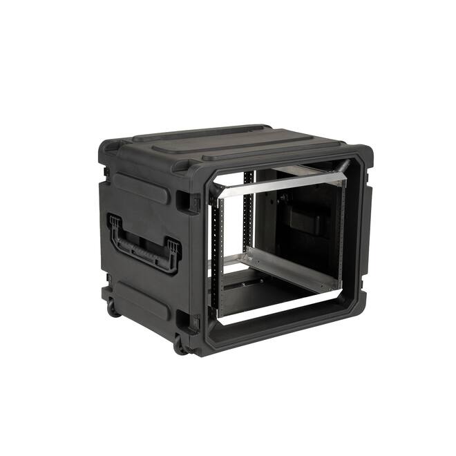 SKB - rSeries - 8U Rolling Shock Rack - Schwarz - 20-Zoll Tief - mit Rollen