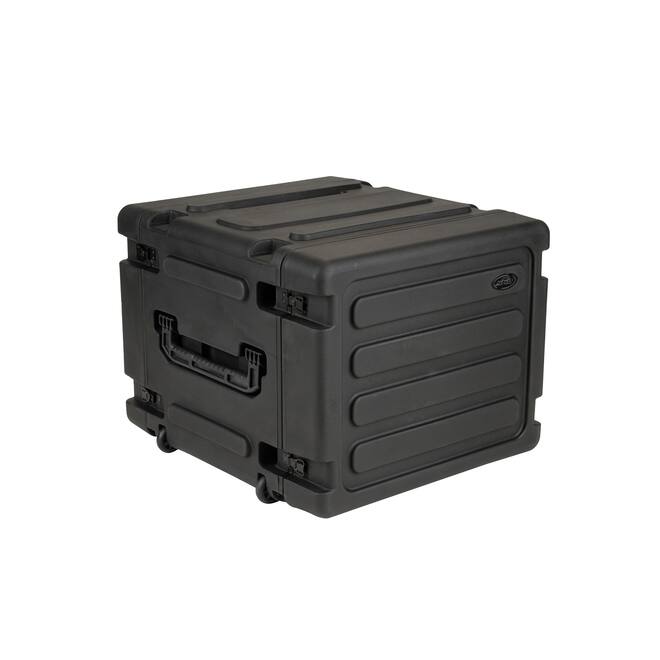 SKB - rSeries - 8U Rolling Shock Rack - Schwarz - 20-Zoll Tief - mit Rollen