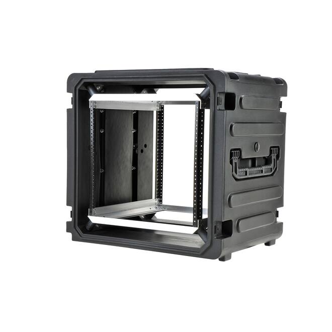SKB - rSeries - 10U Rolling Shock Rack - Schwarz - 20-Zoll Tief - mit Rollen