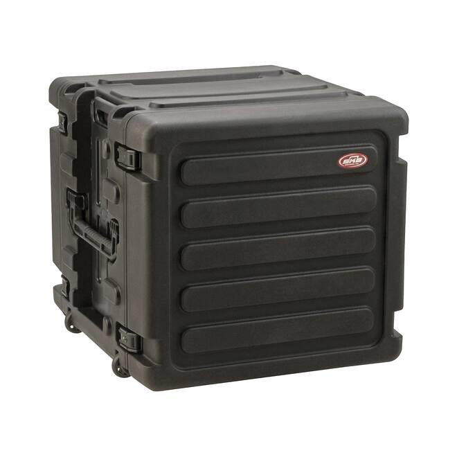 SKB - rSeries - 10U Rolling Shock Rack - Schwarz - 20-Zoll Tief - mit Rollen