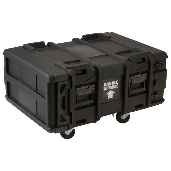 SKB - rSeries - 4U Shock Rack - Schwarz - 24-Zoll Tief - mit Rollen