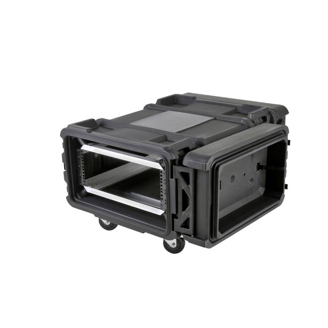 SKB - rSeries - 4U Shock Rack - Schwarz - 28-Zoll Tief - mit Rollen