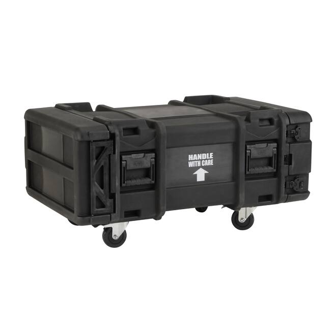 SKB - rSeries - 4U Shock Rack - Schwarz - 30-Zoll Tief - mit Rollen
