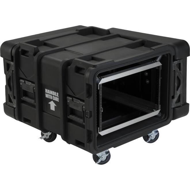 SKB - rSeries - 6U Shock Rack - Schwarz - 24-Zoll Tief - mit Rollen