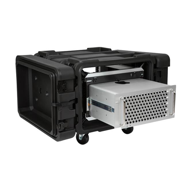 SKB - rSeries - 6U Shock Rack - Schwarz - 24-Zoll Tief - mit Rollen