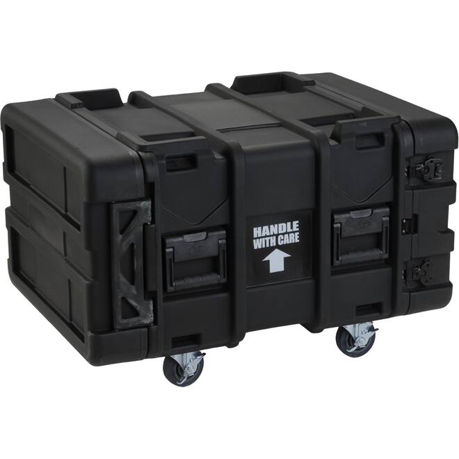 SKB - rSeries - 6U Shock Rack - Schwarz - 24-Zoll Tief - mit Rollen