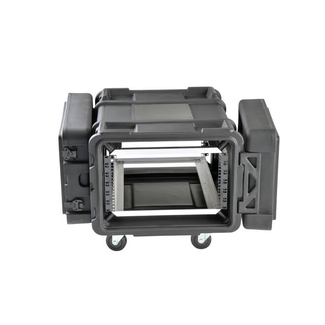 SKB - rSeries - 6U Shock Rack - Schwarz - 28-Zoll Tief - mit Rollen