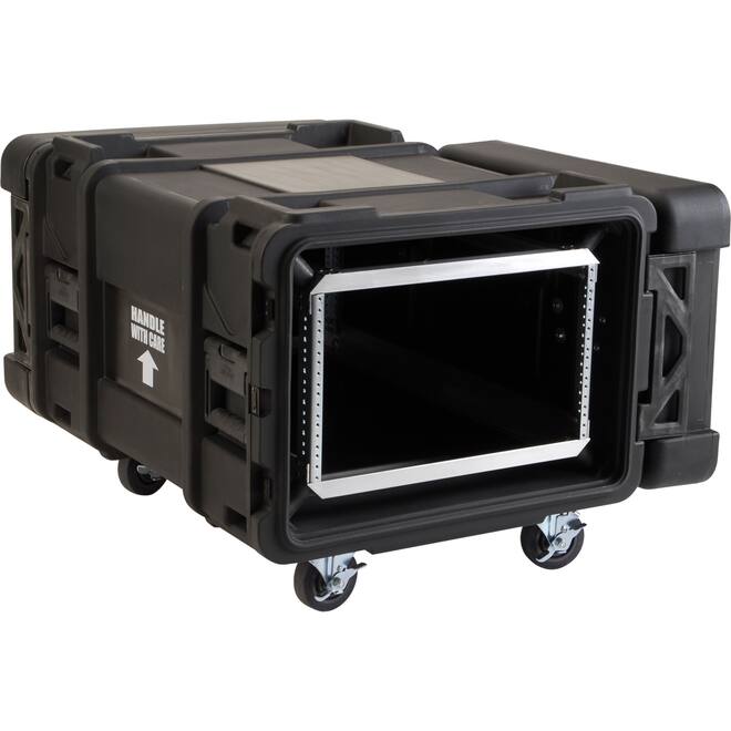 SKB - rSeries - 6U Shock Rack - Schwarz - 30-Zoll Tief - mit Rollen