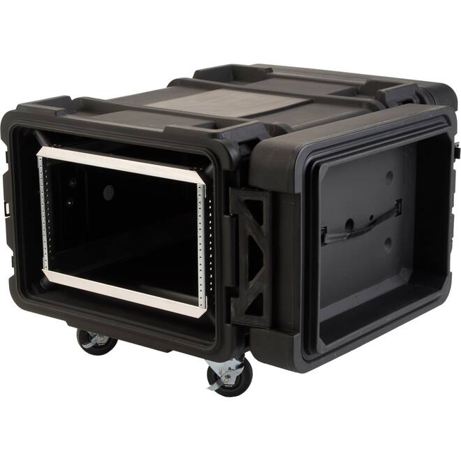 SKB - rSeries - 6U Shock Rack - Schwarz - 30-Zoll Tief - mit Rollen