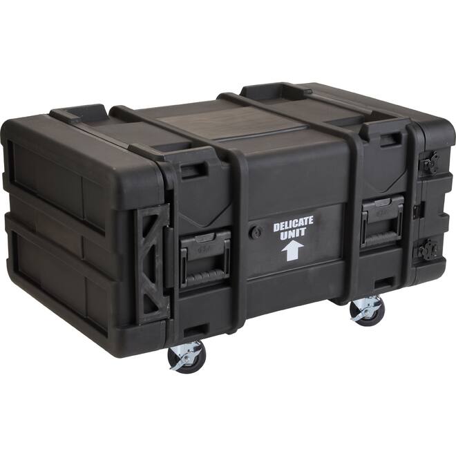 SKB - rSeries - 6U Shock Rack - Schwarz - 30-Zoll Tief - mit Rollen