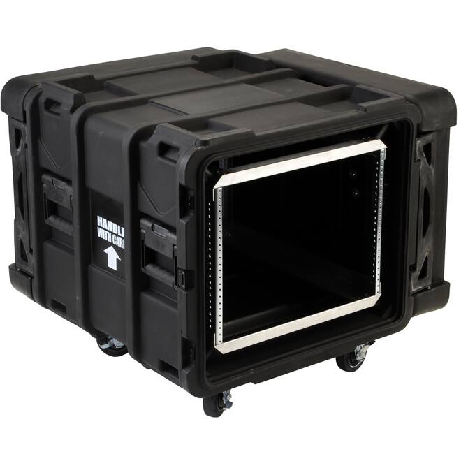 SKB - rSeries - 8U Shock Rack - Schwarz - 24-Zoll Tief - mit Rollen