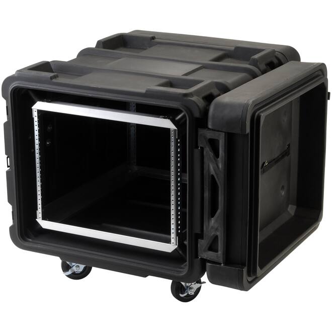 SKB - rSeries - 8U Shock Rack - Schwarz - 24-Zoll Tief - mit Rollen