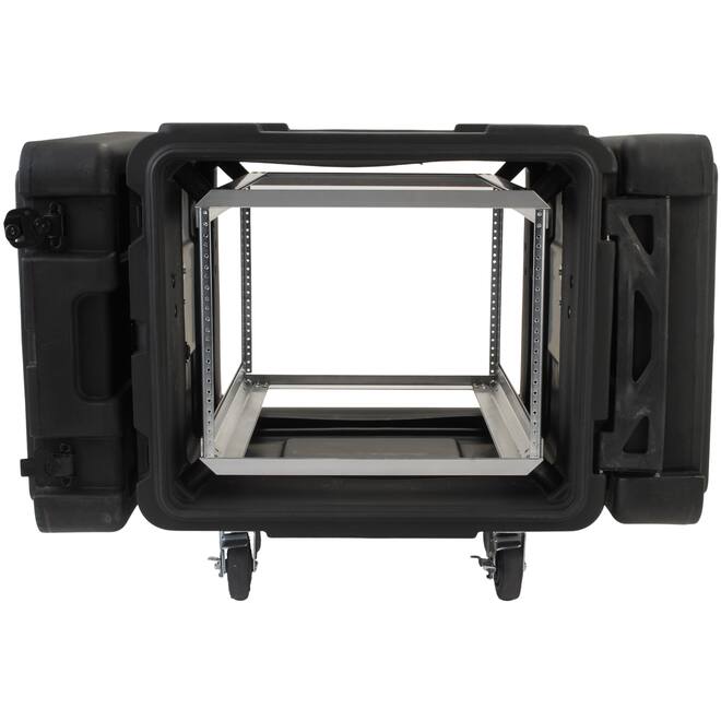 SKB - rSeries - 8U Shock Rack - Schwarz - 24-Zoll Tief - mit Rollen