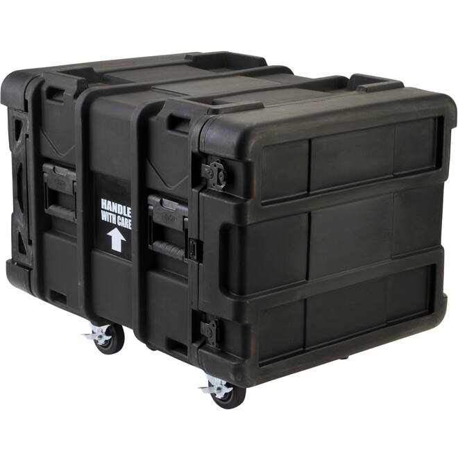 SKB - rSeries - 8U Shock Rack - Schwarz - 24-Zoll Tief - mit Rollen