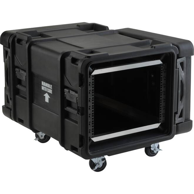 SKB - rSeries - 8U Shock Rack - Schwarz - 28-Zoll Tief - mit Rollen