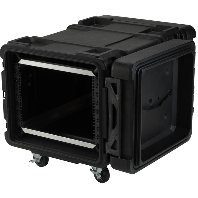 SKB - rSeries - 8U Shock Rack - Schwarz - 28-Zoll Tief - mit Rollen