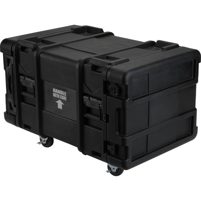 SKB - rSeries - 8U Shock Rack - Schwarz - 28-Zoll Tief - mit Rollen
