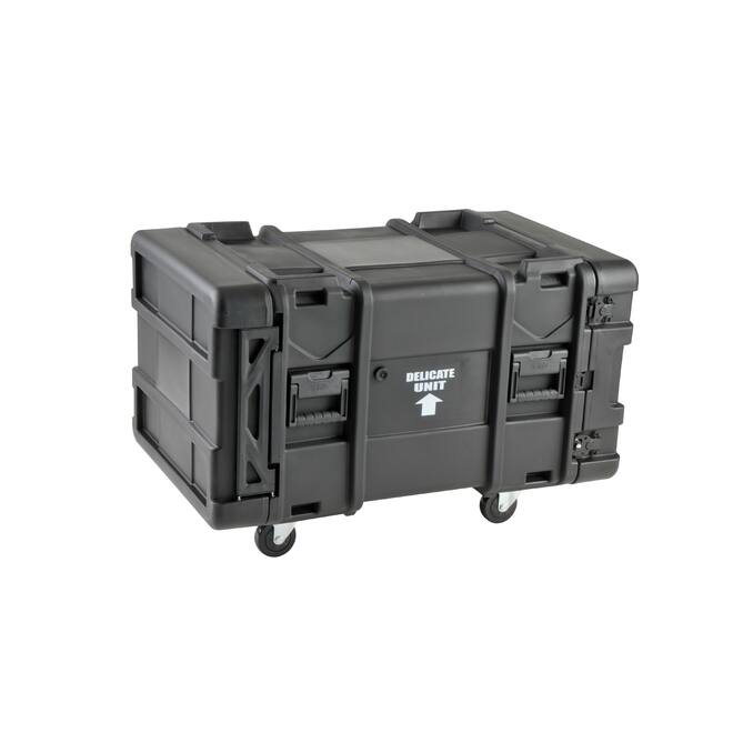 SKB - rSeries - 8U Shock Rack - Schwarz - 30-Zoll Tief - mit Rollen