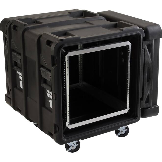 SKB - rSeries - 10U Shock Rack - Schwarz - 24-Zoll Tief - mit Rollen