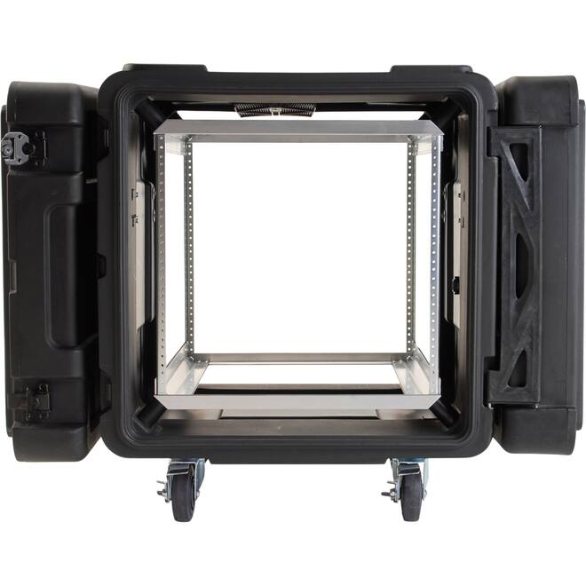 SKB - rSeries - 10U Shock Rack - Schwarz - 24-Zoll Tief - mit Rollen