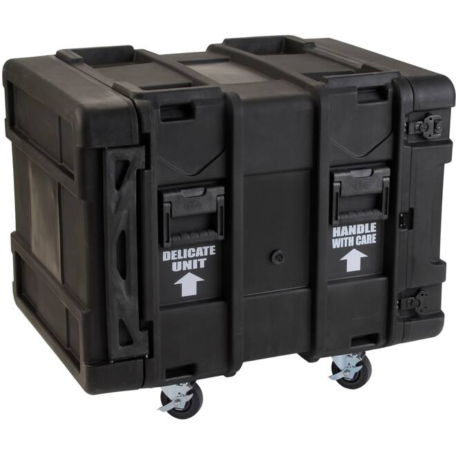 SKB - rSeries - 10U Shock Rack - Schwarz - 24-Zoll Tief - mit Rollen