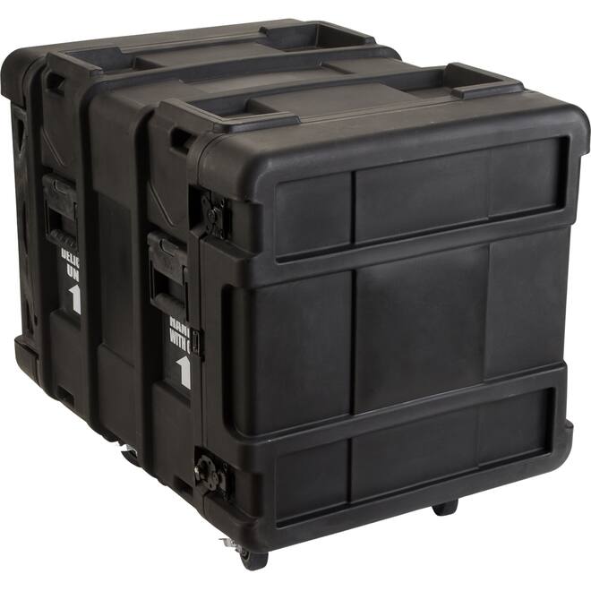 SKB - rSeries - 10U Shock Rack - Schwarz - 24-Zoll Tief - mit Rollen