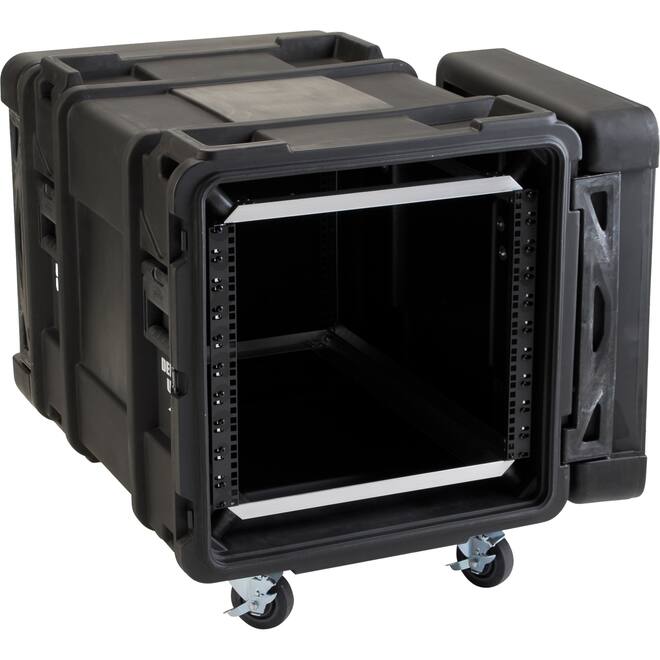 SKB - rSeries - 10U Shock Rack - Schwarz - 28-Zoll Tief - mit Rollen