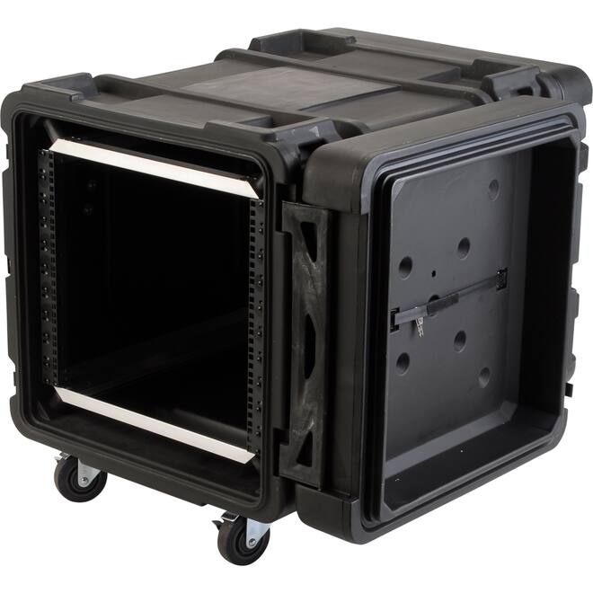 SKB - rSeries - 10U Shock Rack - Schwarz - 28-Zoll Tief - mit Rollen