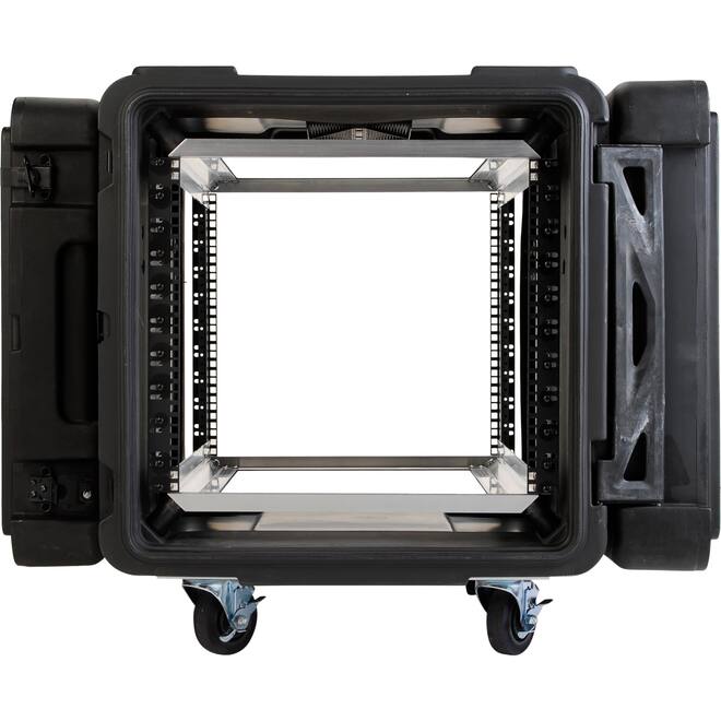 SKB - rSeries - 10U Shock Rack - Schwarz - 28-Zoll Tief - mit Rollen
