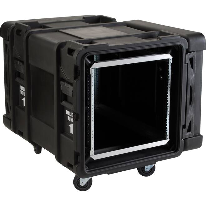 SKB - rSeries - 10U Shock Rack - Schwarz - 30-Zoll Tief - mit Rollen