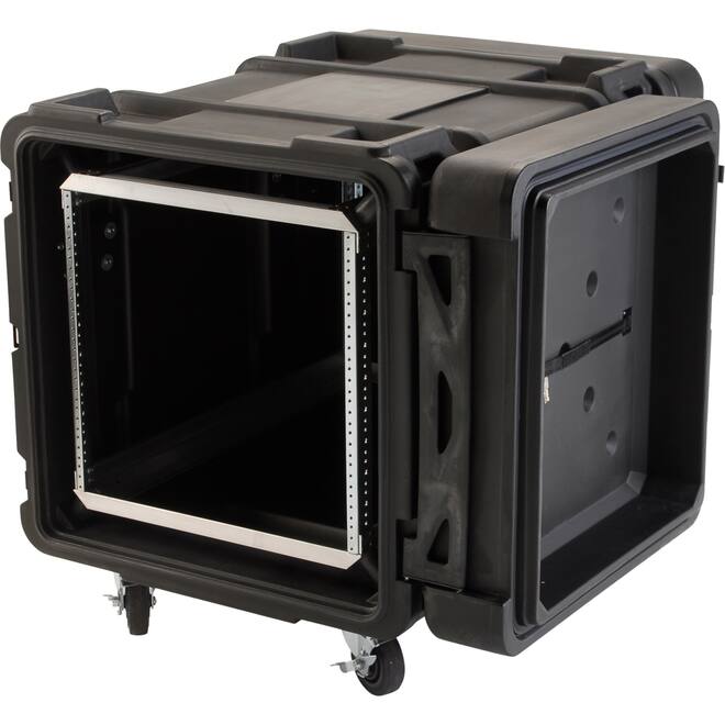 SKB - rSeries - 10U Shock Rack - Schwarz - 30-Zoll Tief - mit Rollen